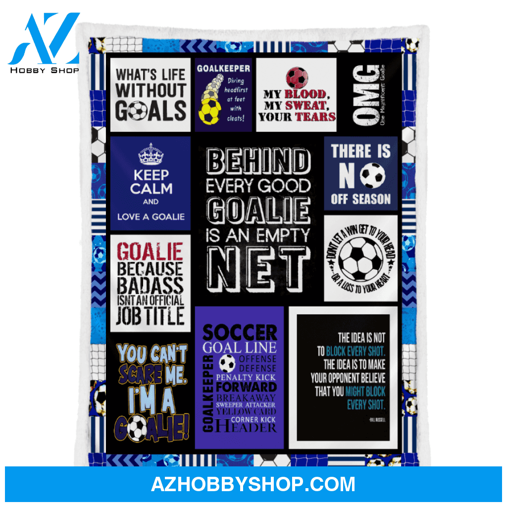 Soccer Blanket, You Can't Scare Me I'm A Goalie Blanket Gift For Soccer Lover