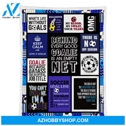 Soccer Blanket, You Can't Scare Me I'm A Goalie Blanket Gift For Soccer Lover