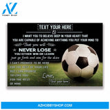 Soccer custom canvas prints - To my son