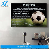 Soccer custom canvas prints - To my son