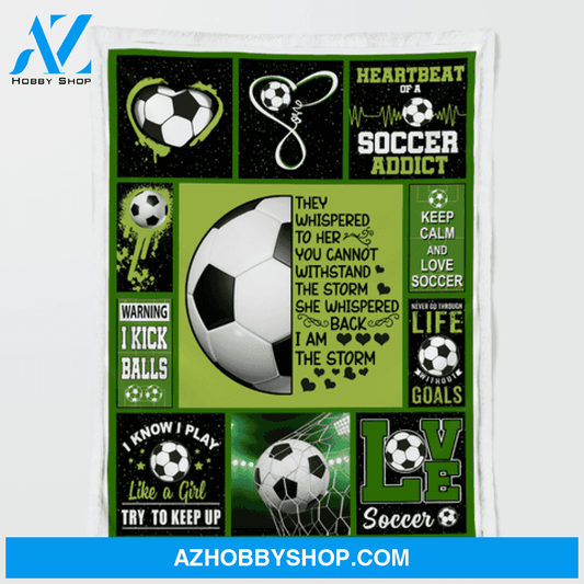 Soccer I Am The Storm Blanket Gift For Soccer lovers 
