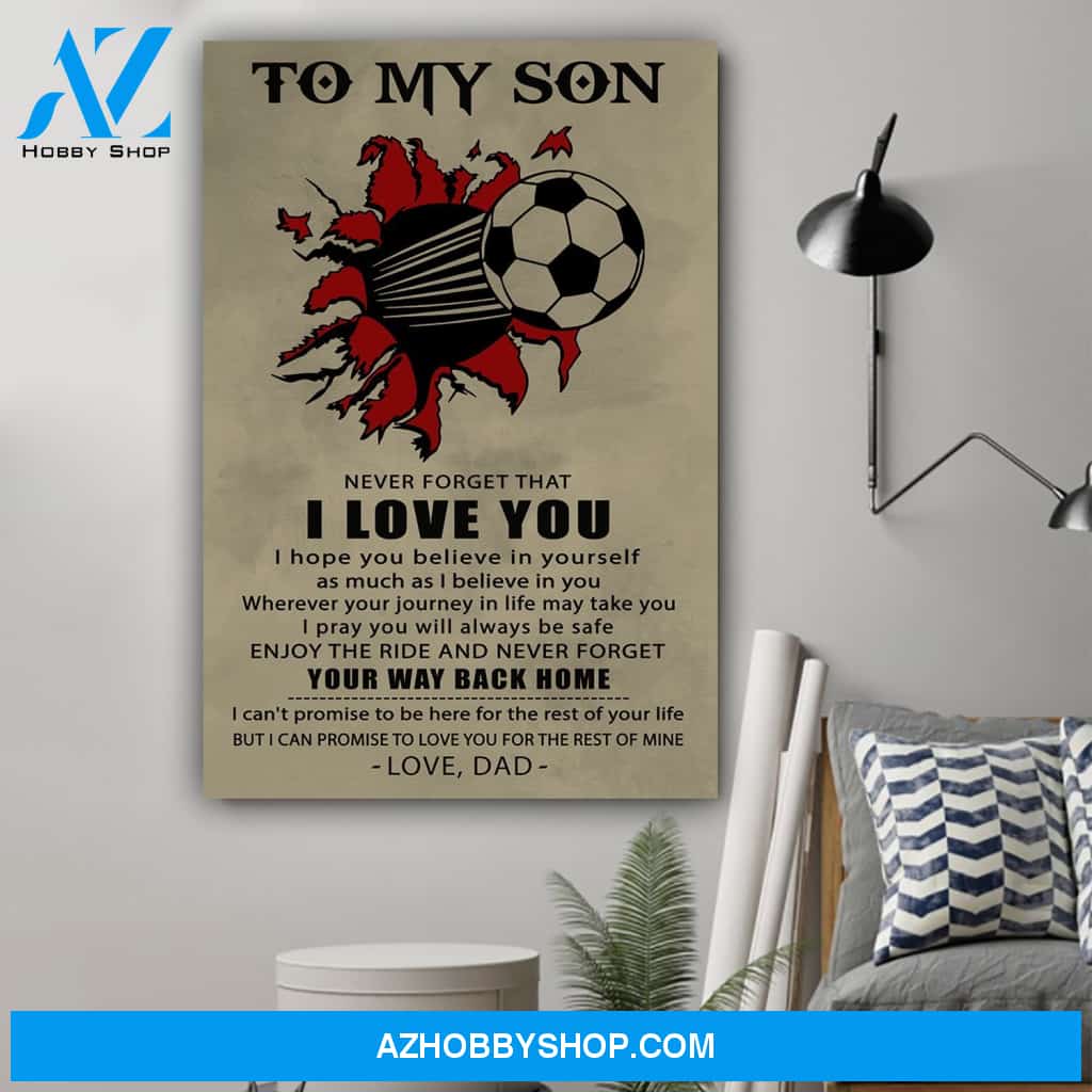 G-Soccer poster - Dad to son - I love you