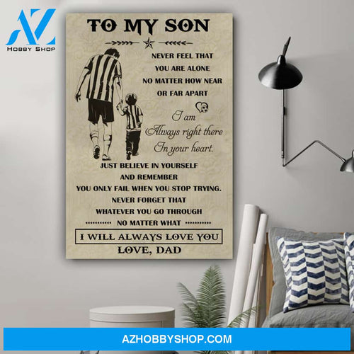 G-Soccer poster - Dad to Son - I will always love you