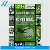 Soccer Sweat Dries Blood Clots Blanket Gift For Soccer, Gift For Friend Family 