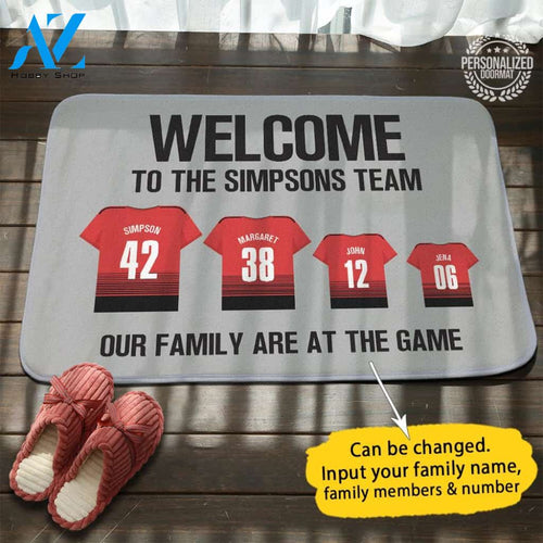 Soccer Team Personalized Name Doormat