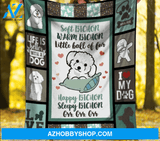 Soft Bichon Warm Bichon Little Ball Of Fur Blanket Gift For Dog Lover Birthday Gift Home Decor Bedding Couch Sofa Soft and Comfy Cozy