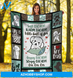 Soft Bichon Warm Bichon Little Ball Of Fur Blanket Gift For Dog Lover Birthday Gift Home Decor Bedding Couch Sofa Soft and Comfy Cozy