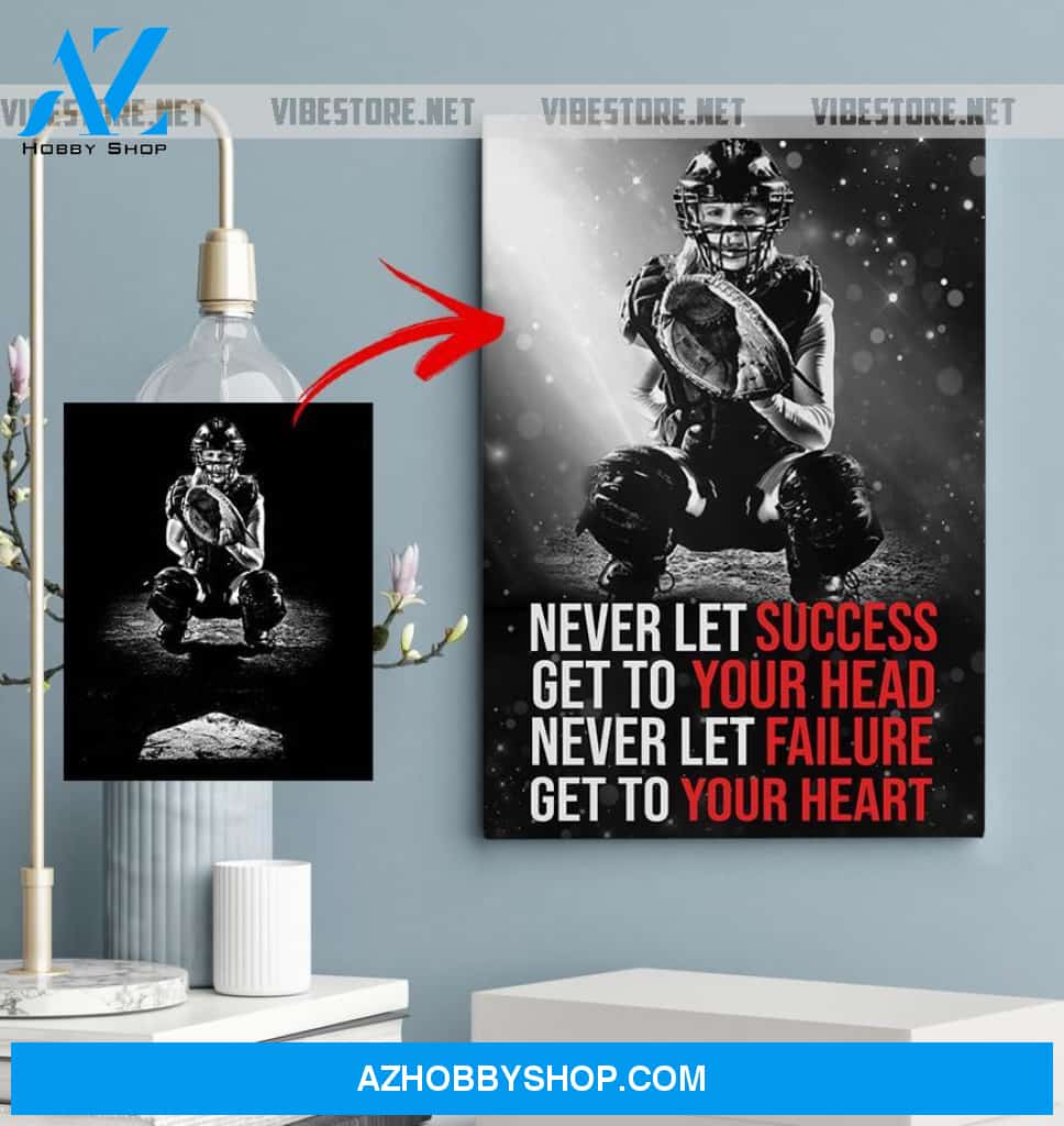 Softball Catcher Custom canvas prints With Photo