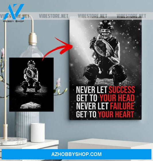 Softball Catcher Custom canvas prints With Photo