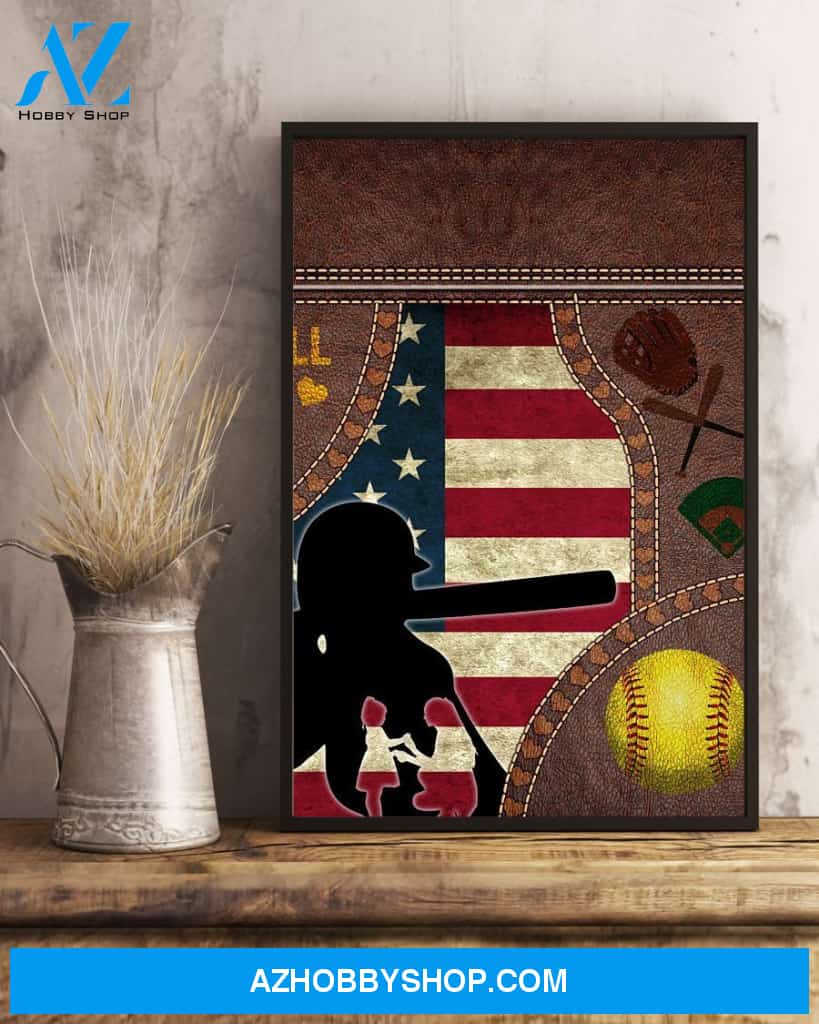 Softball Love Of Mom Gift For You Canvas And Poster Wall Decor Visual Art