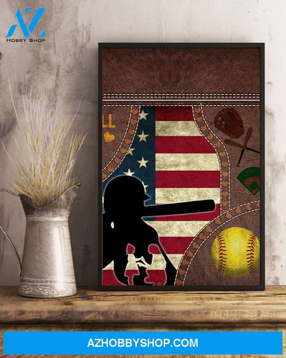Softball Love Of Mom Gift For You Canvas And Poster Wall Decor Visual Art