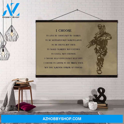 (Cv207) Soldier Hanging Canvas - I Choose.