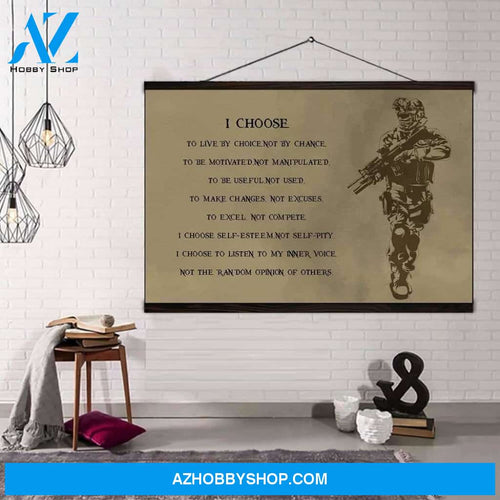 (Cv207) Soldier Hanging Canvas - I Choose.