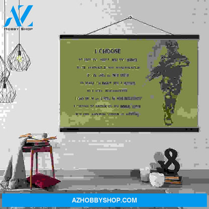 (Cv207) Soldier Hanging Canvas – I Choose.