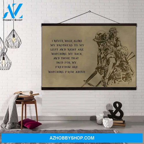 (Cv221) Soldier Hanging Canvas - I Never Walk Alone.