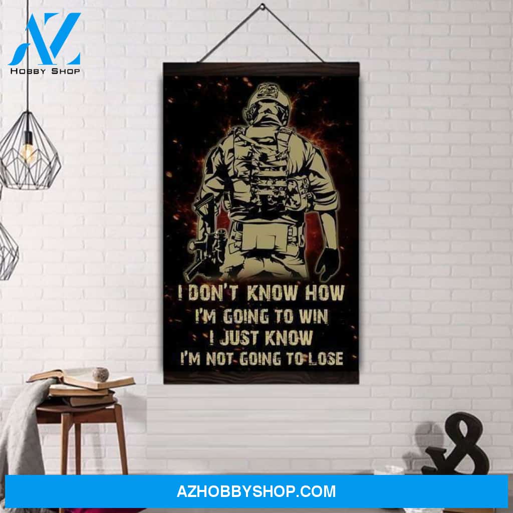 (Cv18) Soldier Hanging Canvas – I’M Going To Win.