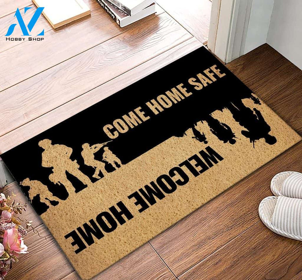 Soldier Welcome Home Come Home Safe Indoor And Outdoor Doormat Warm House Gift Welcome Mat Birthday Gift For Soldier