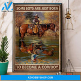 Some Boys Are Just Born To Become A Cowboy Canvas And Poster, Wall Decor Visual Art
