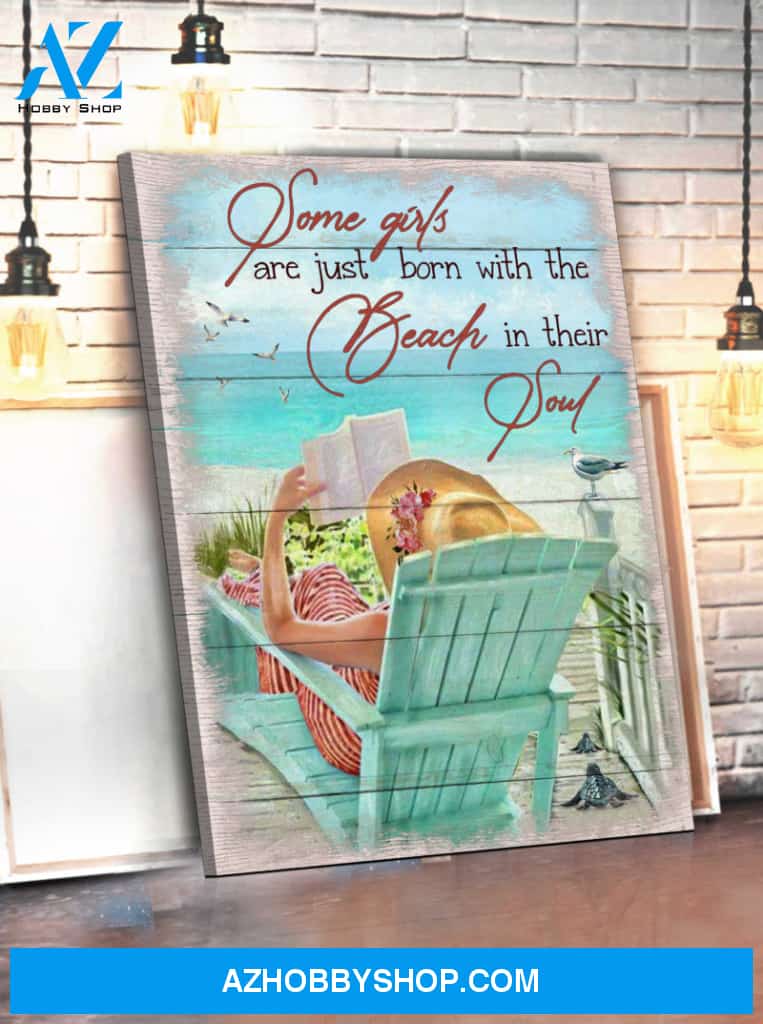 Ohcanvas Some Girls Are Just Born With The Beach In Their Soul Canvas Wall Art Decor