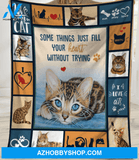 Some Things Just Fill Your Heart Without Trying Cat Blanket Gift For Cat Lovers Birthday Gift Home Decor Bedding Couch Sofa Soft and Comfy Cozy