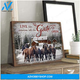 Someone Left The Gate Open Horse Wall Matte Canvas Christmas Wall Art