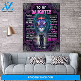 Sometimes It'S Hard To Find Words Dad To Daughter Canvas Print Wall Art - Matte Canvas