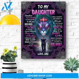 Sometimes It'S Hard To Find Words Dad To Daughter Canvas Print Wall Art - Matte Canvas