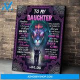 Sometimes It'S Hard To Find Words Dad To Daughter Canvas Print Wall Art - Matte Canvas