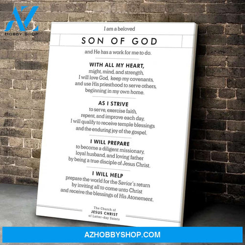Son Of God Canvas Gifts For Christian
