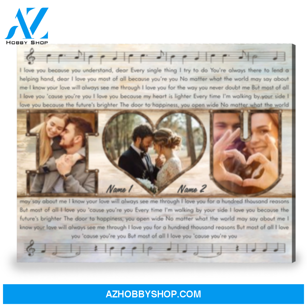 Song Lyrics Gift Meaningful Anniversary Photo Gift Personalized Canvas Print