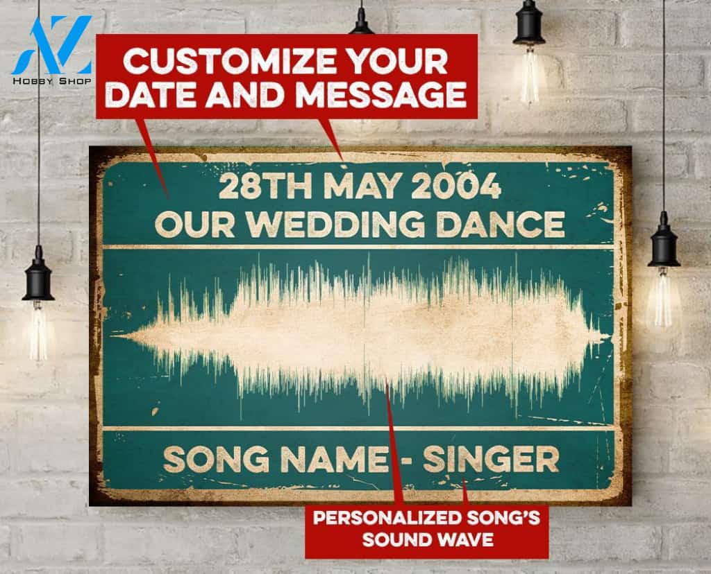 Song's Sound Wave Personalized Poster | Welcome Mat | House Warming Gift