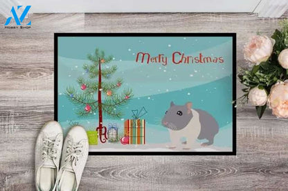South African Hamster Merry Christmas Doormat Floor Rug Housewarming Gift Home Living Home Decor Funny Doormat Gift Idea