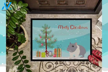 South African Hamster Merry Christmas Doormat Floor Rug Housewarming Gift Home Living Home Decor Funny Doormat Gift Idea