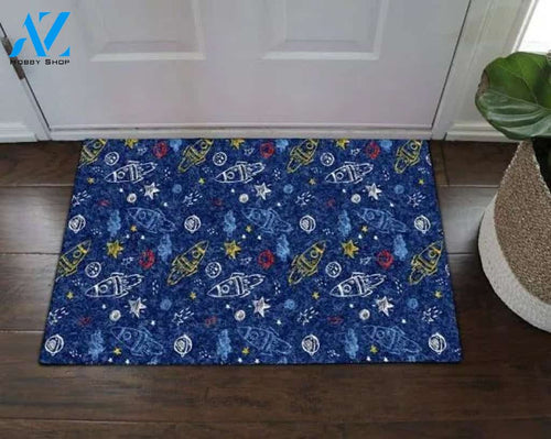 Space Astronaut Indoor And Outdoor Doormat Warm House Gift Welcome Mat Gift For Friend Family