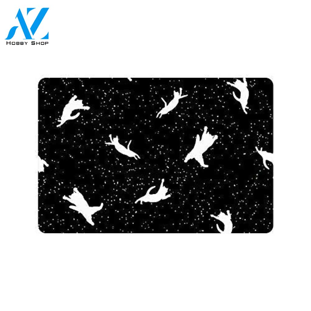 Space Cats Animals Doormat Welcome Mat House Warming Gift Home Decor Gift for Cat Lovers Funny Doormat Gift Idea