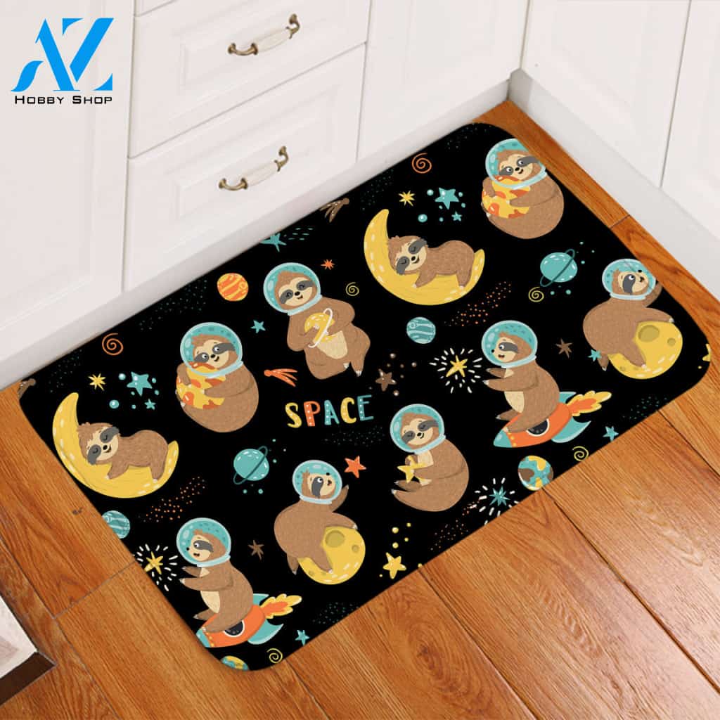 Space Sloth Door Mat