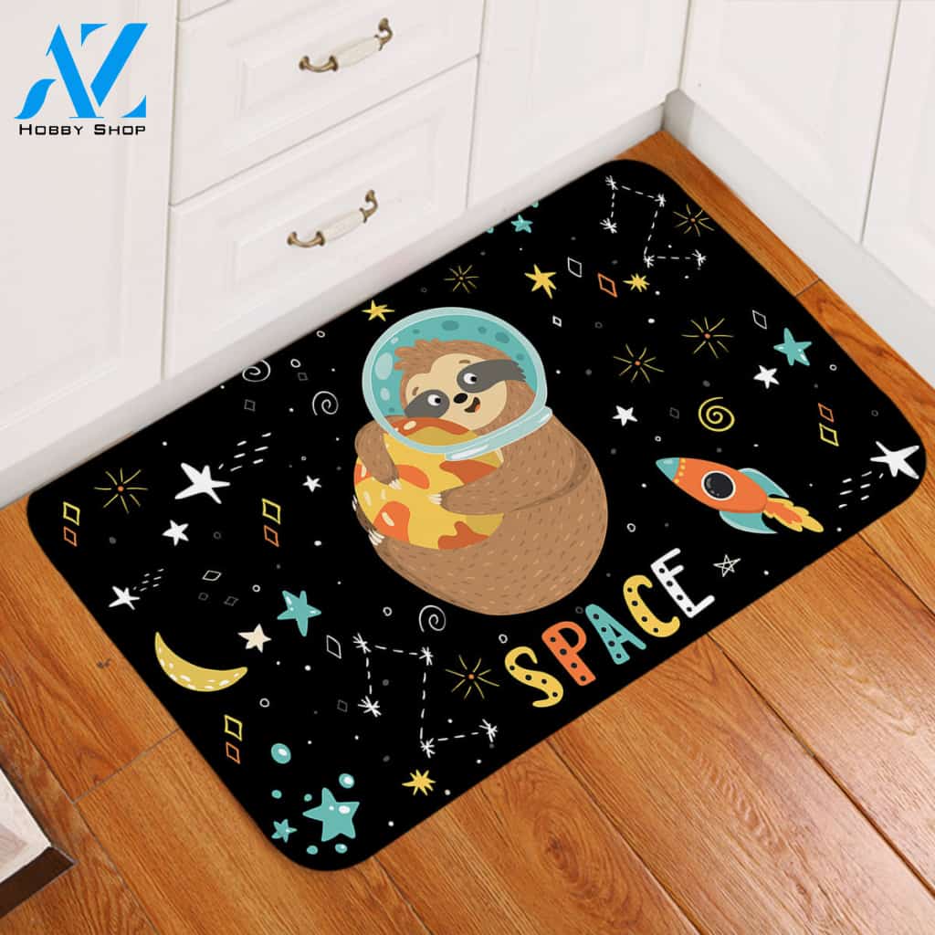 Space Slothtronaut Galaxy Door Mat