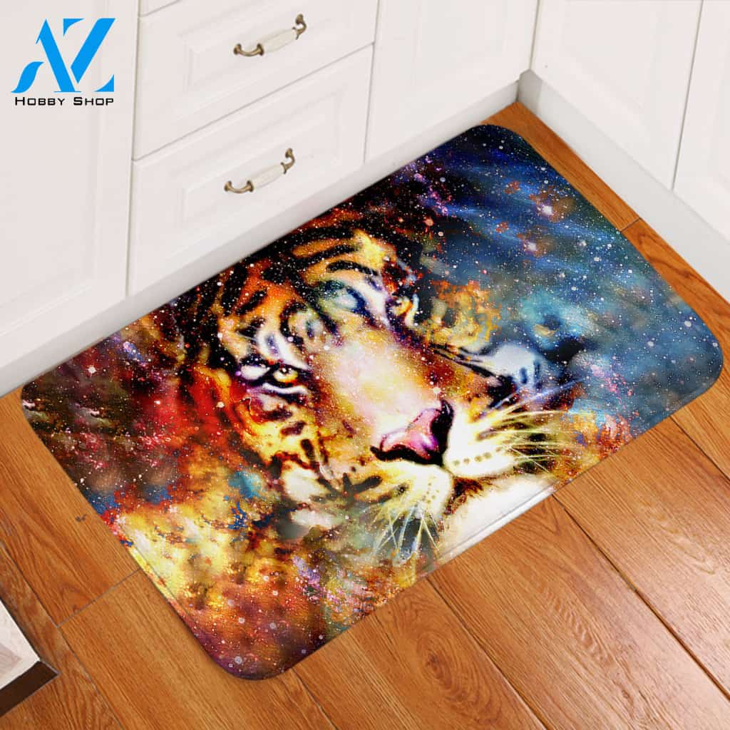 Space Tiger Door Mat