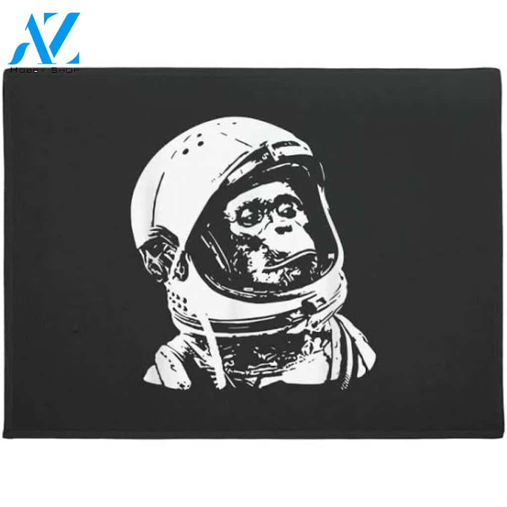 Space Travel Astronaut Monkey Doormat Welcome Mat House Warming Gift Home Decor Funny Doormat Gift Idea