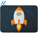 Spaceship Rocket Vehicle Doormat Indoor And Outdoor Mat Entrance Rug Sweet Home Decor Housewarming Gift Gift for Friend Family Birthday New Home