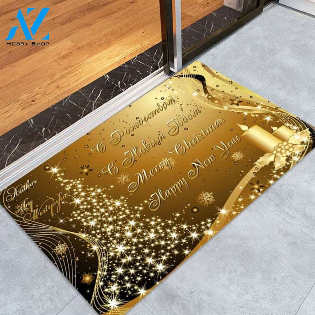 Sparkling Christmas Tree Letter CLH0910243D Doormat