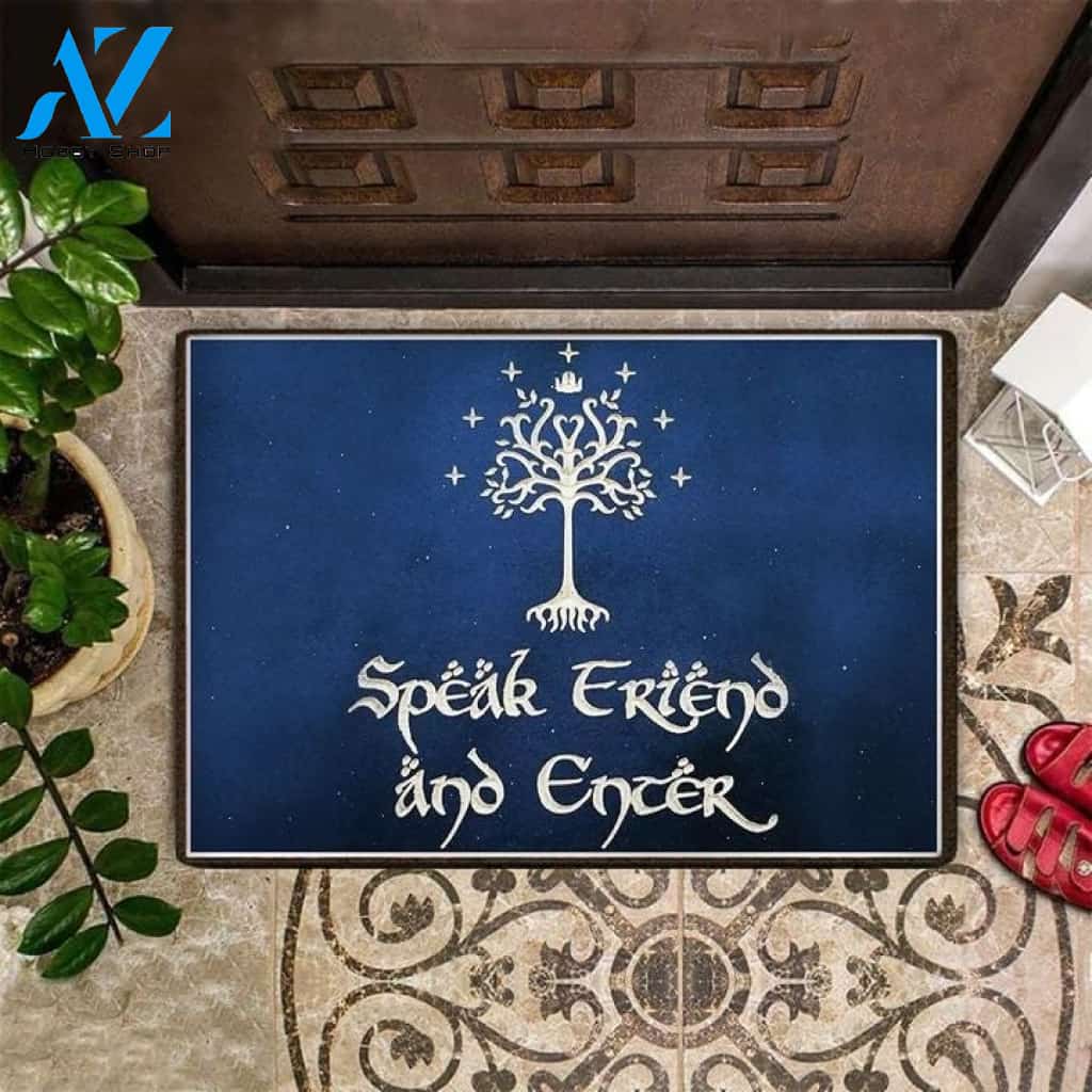 Speak Friend And Enter Doormat Funny Outdoor Doormat Practical Christmas Gift For Family Indoor And Outdoor Doormat Warm House Gift Welcome Mat Birthday