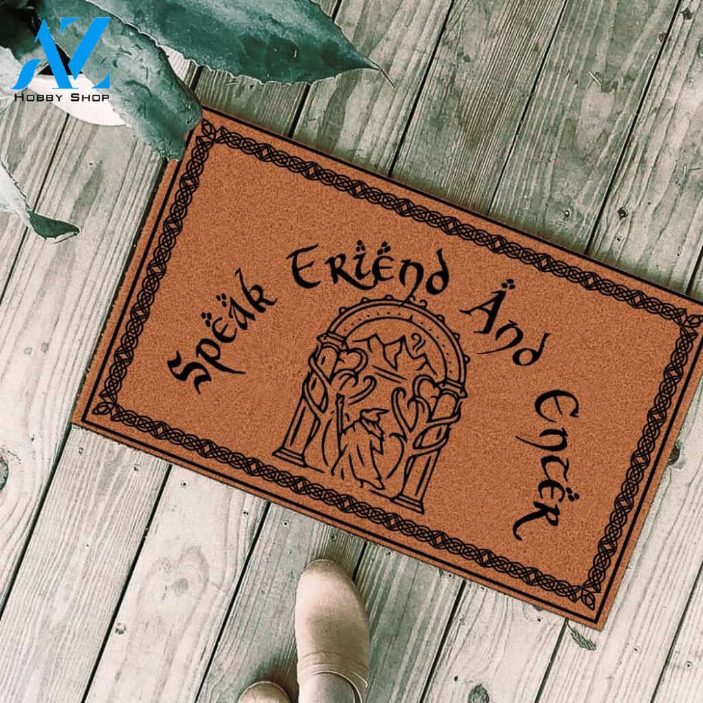 Speak Friend And Enter Doormat Lord Of The Rings