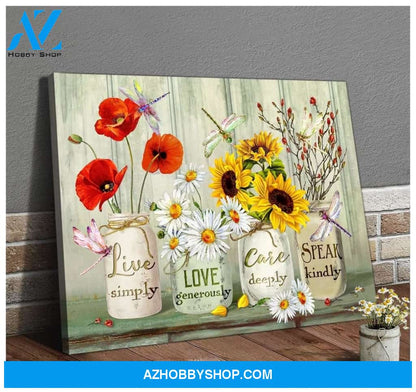 Speak Kindly Dragonfly Wall Art Canvas