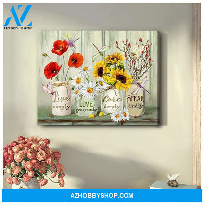 Speak Kindly Dragonfly Wall Art Canvas