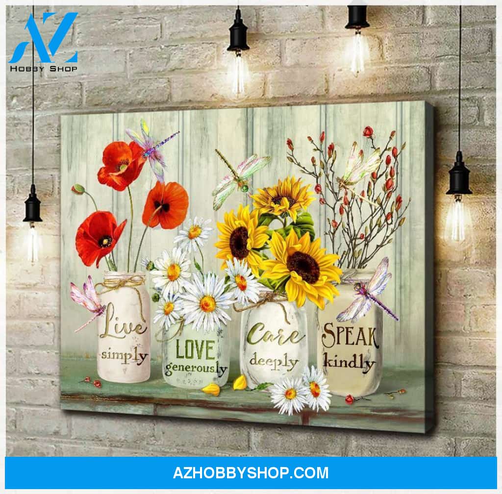 Speak Kindly Dragonfly Wall Art Canvas
