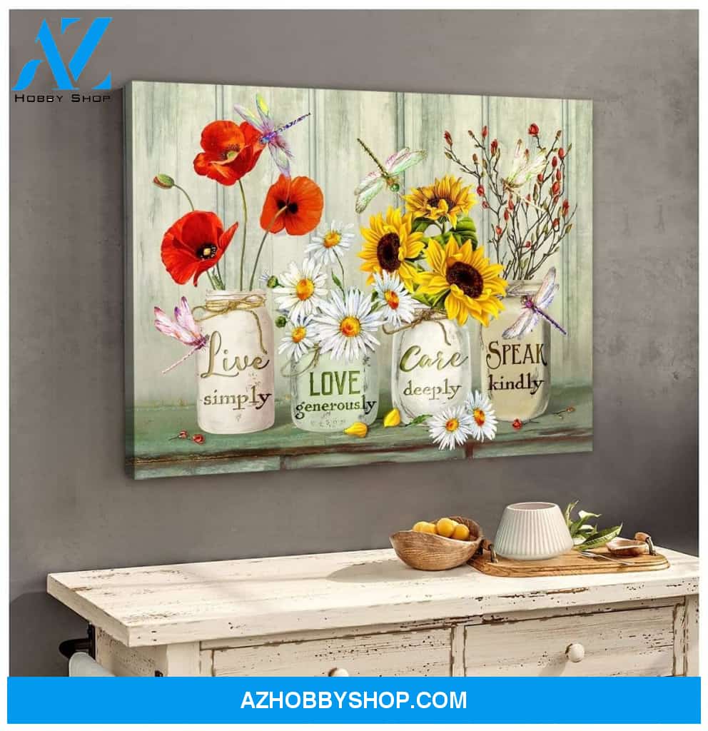 Speak Kindly Dragonfly Wall Art Canvas