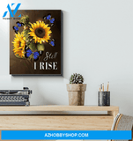 Special Custom Design Canvas Gift Sunflower Butterfly Still I Rise