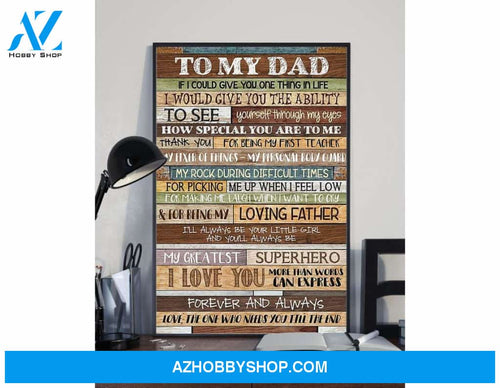 Special Daddy Canvas And Poster, Wall Decor Visual Art, Gift Father's Day