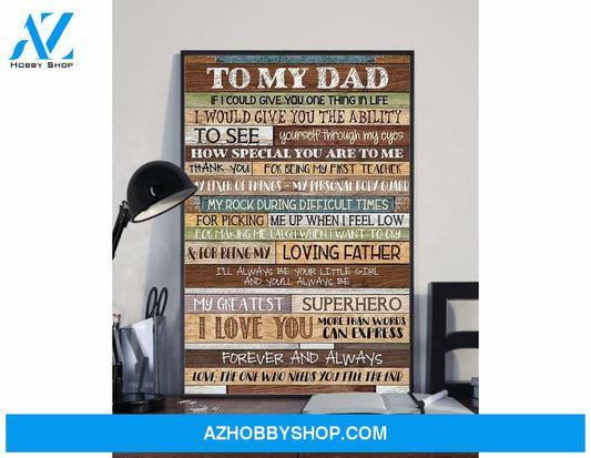 Special Daddy Canvas And Poster, Wall Decor Visual Art, Gift Father's Day